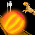 Dog Ball, Silicon Glowing Dog Toy Ball at Night with USB Rechargeable, Water Resistant Light Up Interactive Dog Tennis Balls for Outdoor Playing