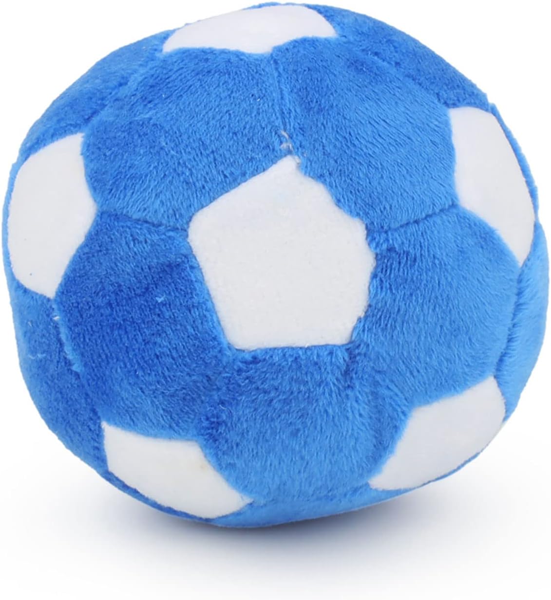 Dog Toys Balls - Chewable Plush Football for Dogs, Soft Pet Squeaky Ball Stuffed with Fluffy, Durable Indoor Outdoor Dog Puzzle Toy, Birthday for Puppy Small and Medium Breeds