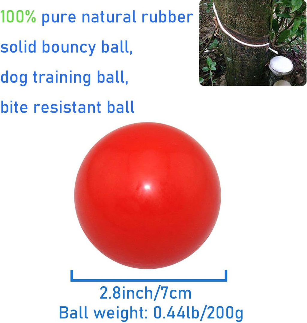 Durable Dog Ball for Chewing & Training, Tough Indestructible Dog Chew Toy, Solid Rubber Bouncy Ball, Cleans Your Dog's Teeth & Improves Mental Health