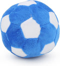 Dog Toys Balls, Pet Chew Toy Stuffed with Fluffy, Funny & Cute Interactive Play Dog Squeak Toy, Durable Indoor Outdoor Dog Puzzle Toys Soft Plush Football for Medium and Large Dogs Breeds, 7in