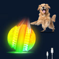 Light Up Dog Balls, Interactive Dog Toy Ball for Night Play, Glow in The Dark Ball for Catch & Fetch | Durable Teething Toy with Bite Marks for Small/Medium/Large Dogs