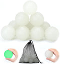 10 Pcs Glow in The Dark Dog Toys 2.4 Inch Dog Balls Rubber Glowing Fetch Ball with Net Bag for Puppy Small Medium Dogs