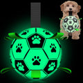 Premium Dog Ball, Glow in The Dark Dog Toys, Light Up Soccer Ball for Dogs, Outdoor Dog Toys, Doggy Water Toy, Puppy Birthday Gifts for Small Medium (6 Inch)